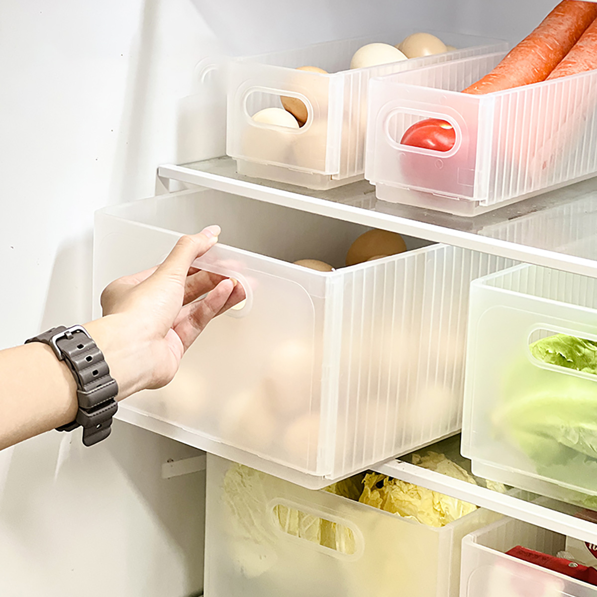 Food Storage With Dividers - WORTHBUY Plastikowy Składany Pojemnik do Przechowywania