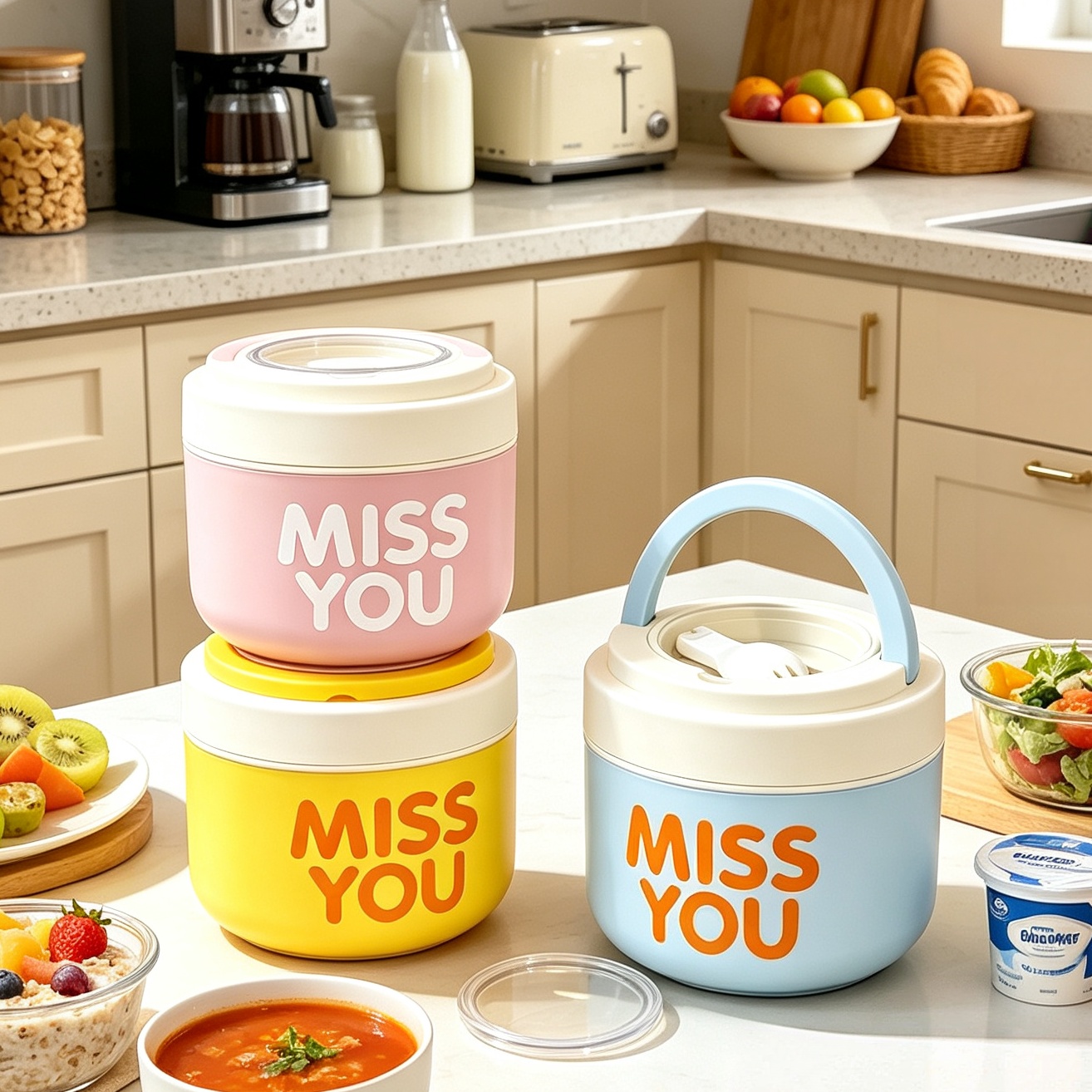 Food Storage Meals - Termiczny kubek śniadaniowy ze stali nierdzewnej