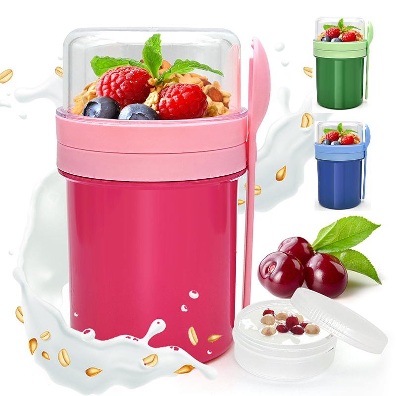 Food Storage Meals - Przenośny, dwuwarstwowy kubek na owsiankę na
