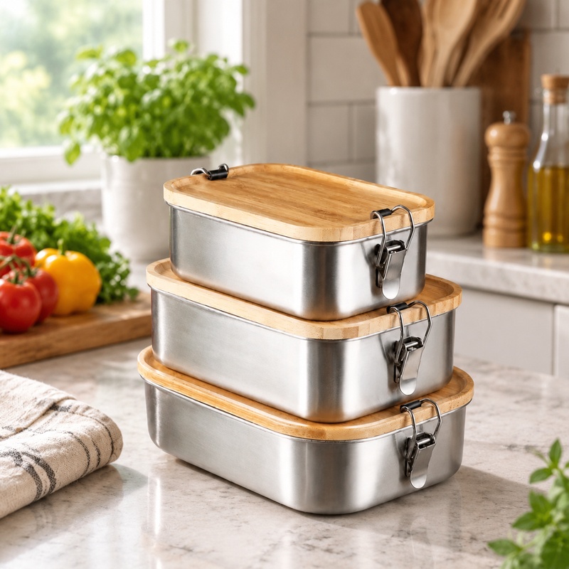 Food Storage Meals - Wytrzymały pojemnik na lunch ze stali