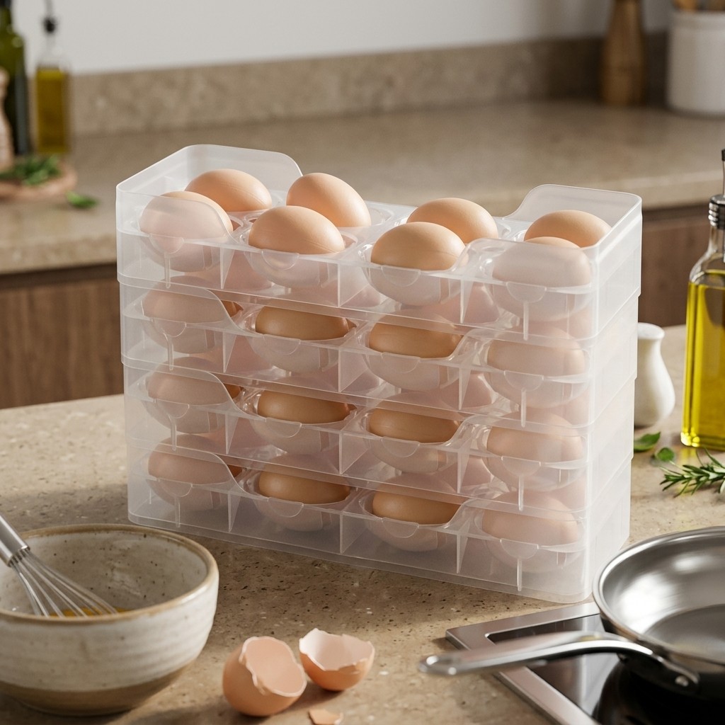 Food Storage With Dividers - Stosowany pojemnik na jajka, organizer do