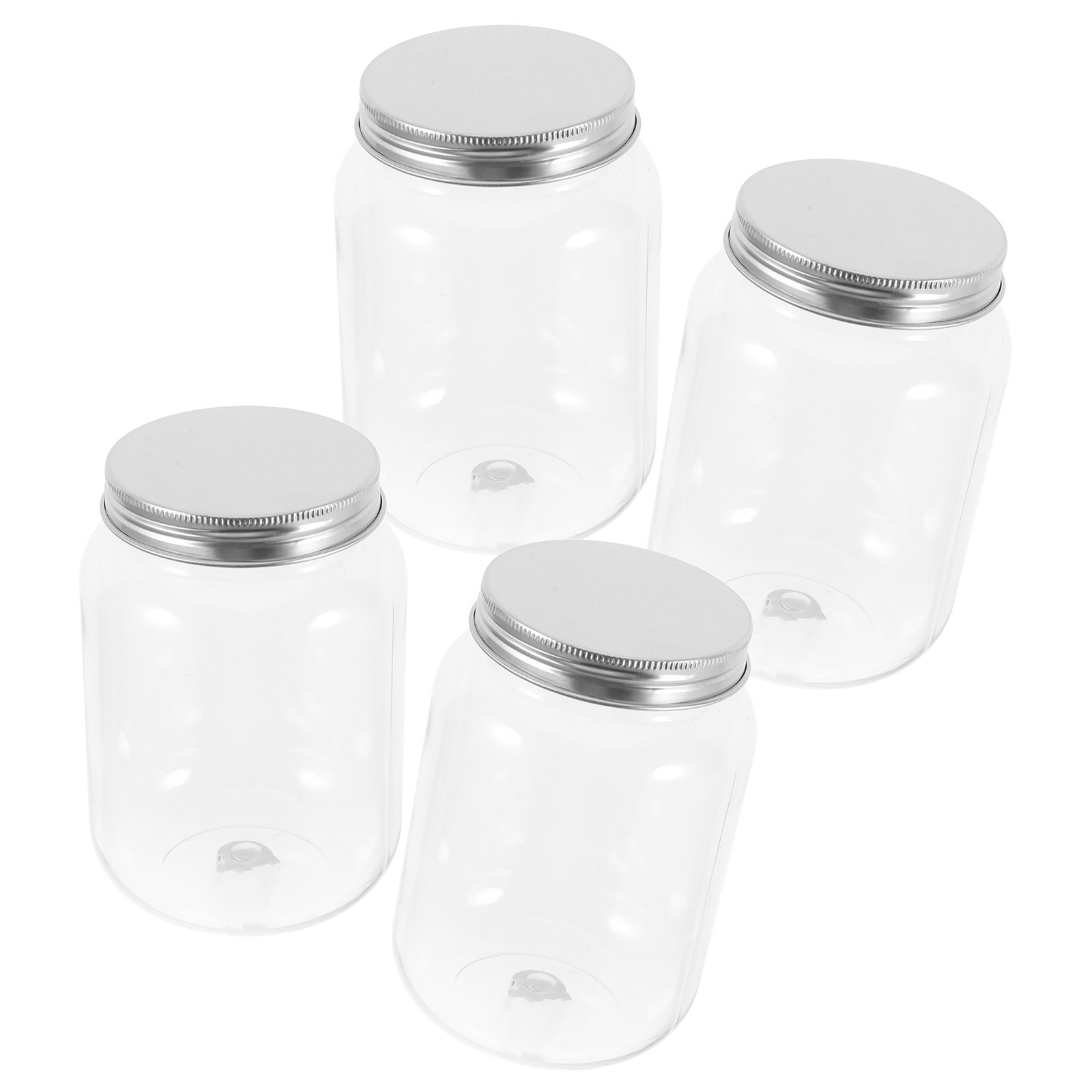 Food Storage Containers - 4 sztuki przezroczystych plastikowych pojemników z