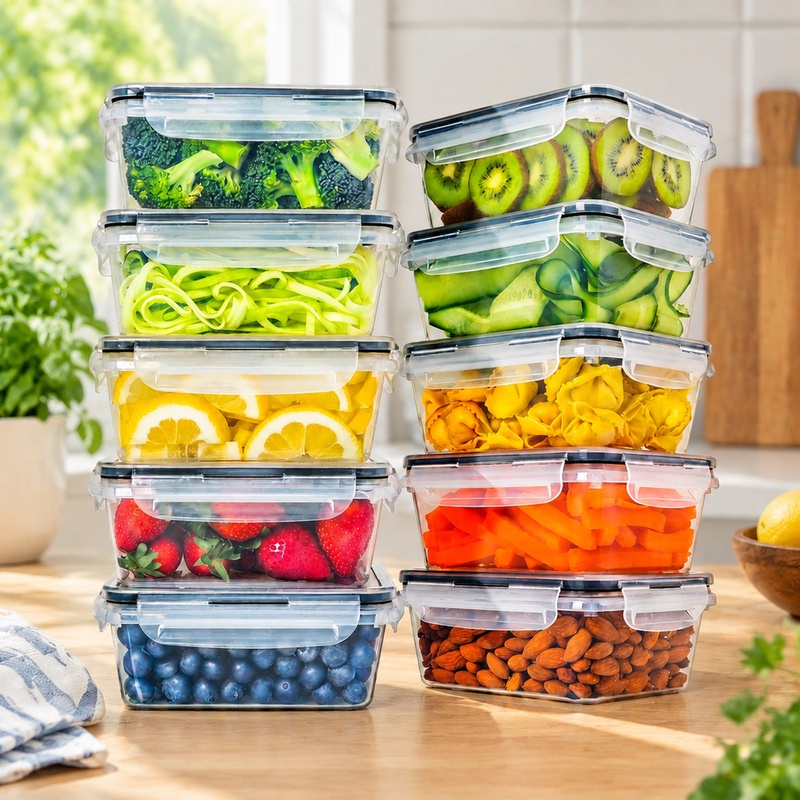 Zestaw 10 pojemników do przech – Food Storage Labels recenzja i cena